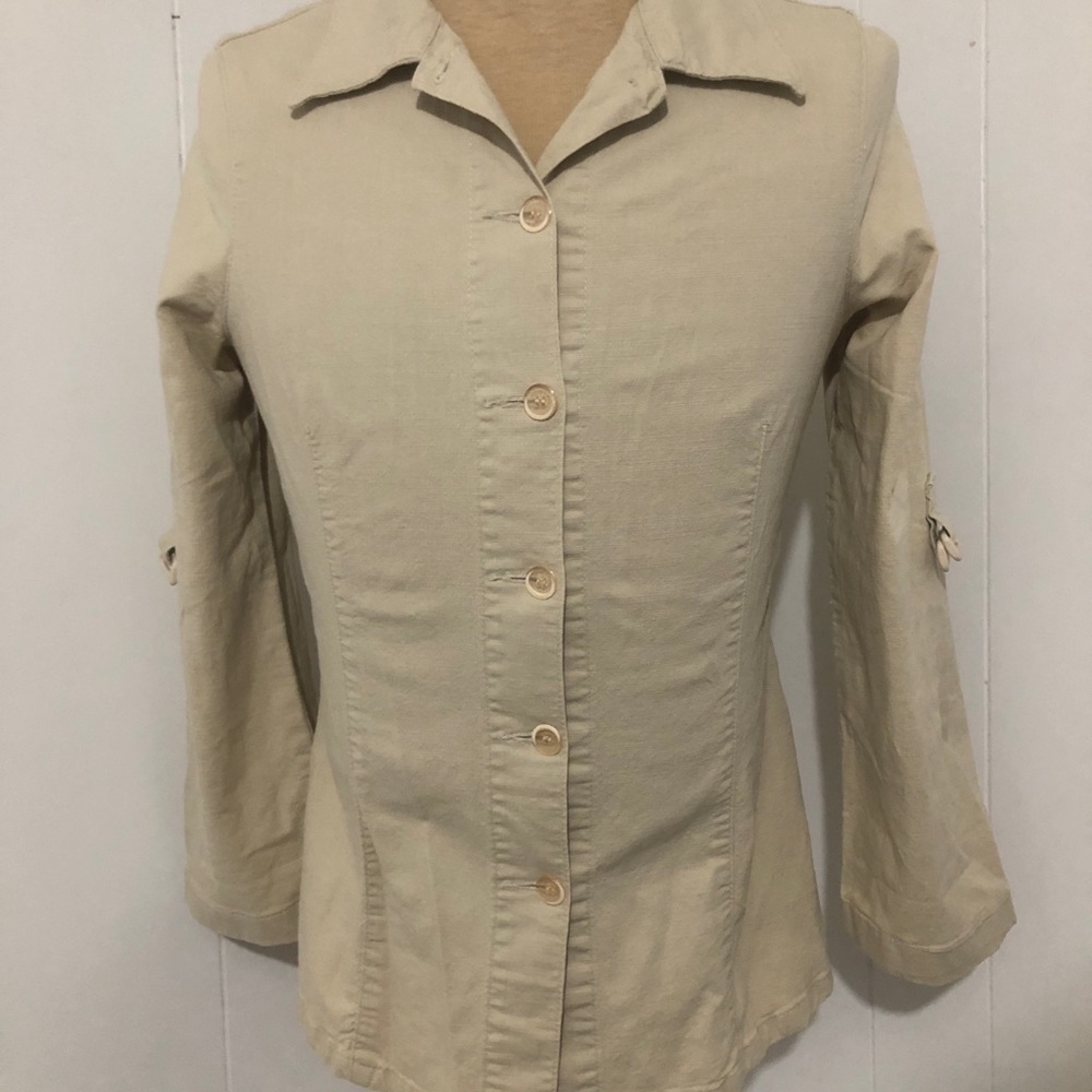 - Womens Tan Top. French Dressing. Size 4 - Picture 2 of 10